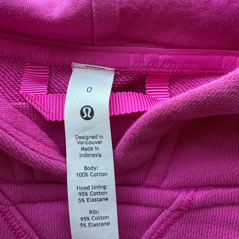 Lululemon All Yours Cropped Hoodie - Sonic Pink - Picture 10 of 10
